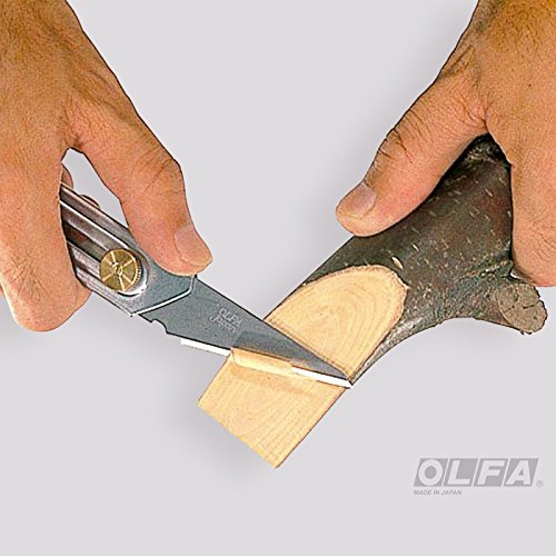 Olfa CK-2 - Cúter especial para trabajos artesanos, con madera, mango de acero inoxidable