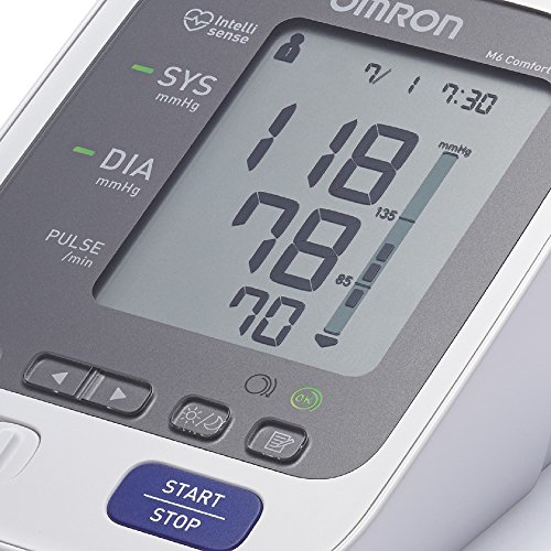 Omron Healthcare M6 Comfort Monitor de presión arterial automático de braz, memoria de hasta 200 mediciones