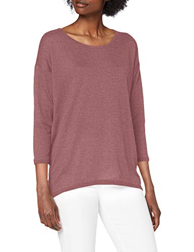 Only onlELCOS 4/5 Solid Top JRS Noos Camisa Manga Larga, Rosa (Mesa Rose Detail:Melange), 42 (Talla del Fabricante: X-Large) para Mujer