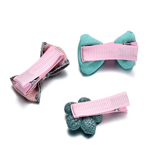 Onnea 10 Piezas Pinzas de Cabello Barrettes Rosado para Niñas Bebé Conejo Rábano Bowknot Animal (Conejo Rábano)