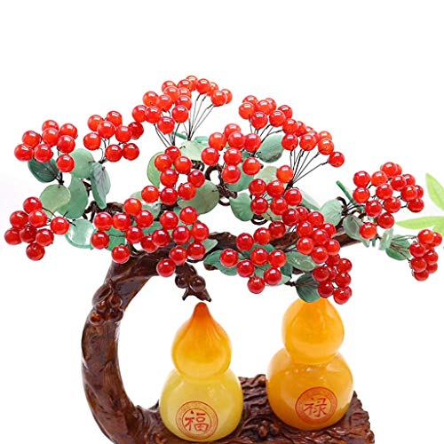 Ornamento de Escritorio Crystal árbol del dinero fortuna decoración del árbol de accesorios for el hogar Sala de TV abertura del armario de cristal de regalo Siete Chakra Bonsai árbol del dinero de Fe