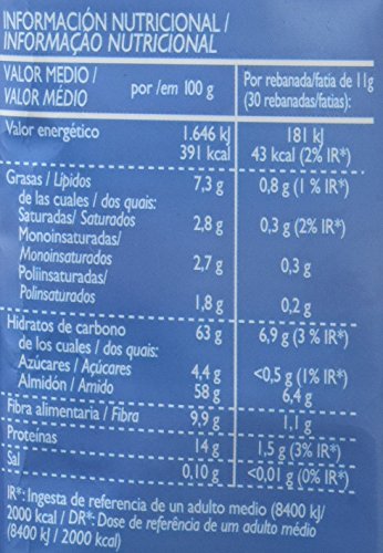 Ortiz Pan Tostado Bajo Contenido de Sal y Sin Azúcares Añadidos, 30 rebanadas, 324gr