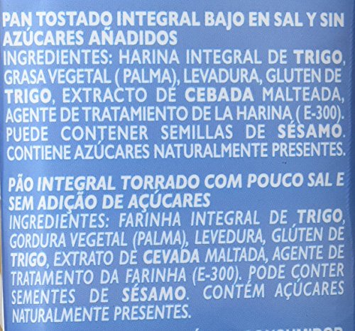 Ortiz Pan Tostado Bajo Contenido de Sal y Sin Azúcares Añadidos, 30 rebanadas, 324gr