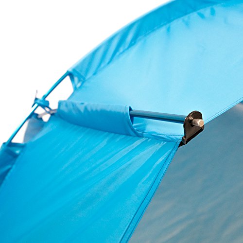 outdoorer carpa para playa ligera Helios Air 850, protección UV de 80, compacta, volúmen pequeño para viajar, tienda de campaña solar con varillas de aluminio y circulación del aire