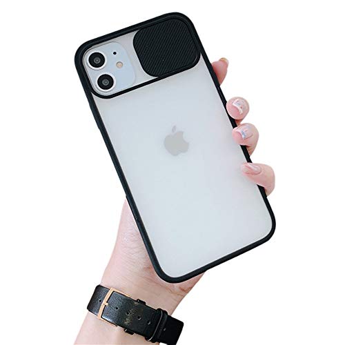 OWM Funda para iPhone 11 antigolpes Funda de Silicona Protectora Negro Satinado [Protector cámaras Deslizante] para iPhone 11 de Apple (2019) - Negro