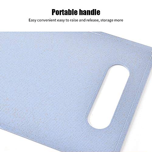 Paja de trigo Tablas de cortar con agujero para colgar Diseño antideslizante textura corte de la cocina placas de herramienta para la carne de la fruta que taja vehículos Boards Gadgets (Blue)