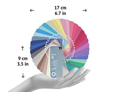 Paleta de color en formato abanico para el color tipo Otoño con 35 colores