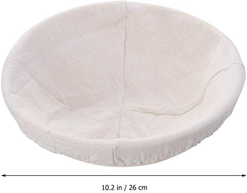 Pan de corrección de la cesta, con ropa de cama de tela Liner Tamaño 25x8.5cm Natural Rattan masa fermentada Demostrando cesta, sin blanquear Caña Natural panificadora Kit