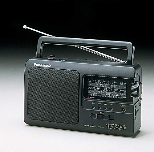 Panasonic RF-3500E9-K - Radio Portátil (FM/AM/LW/SW, 1000 mW, Largo Alcance, Sintonizador Analógico, Fácil y Simple de Usar) Color Negro