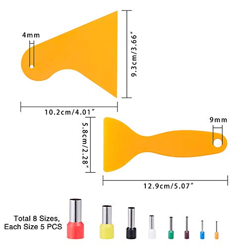 PandaHall Elite 40 Piezas de 8 tamaños de moldes Redondos con Forma de círculo para Cortar cerámica con 2 Piezas raspador para Arcilla polimérica DIY Manualidades