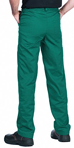 Pantalones de trabajo para hombre, S - XXXL, Pantalones de seguridad, Made in EU, Azul, Rojo, Verde, Bianco (S, Verde)