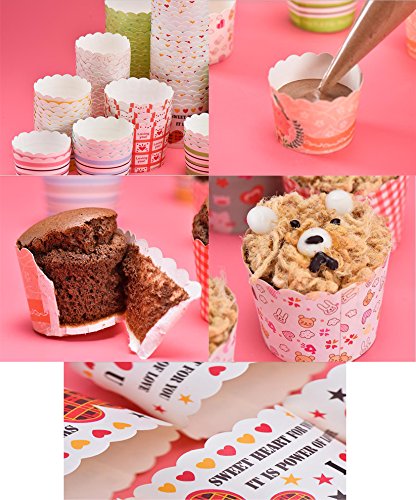 Papel Cupcake Cases Liners Muffin Postre Baking Graduation Wedding Party, Patrón de Conejo