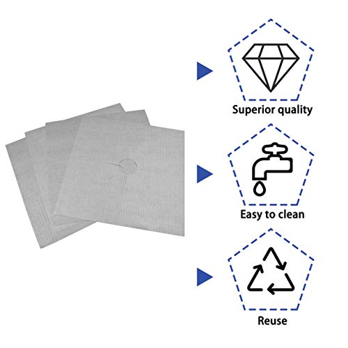 Papel de aluminio reutilizable 4 unids/lote protectores de estufa de gas cubierta/forro reutilizable antiadherente de silicona apto para lavavajillas-plata BCVBFGCXVB