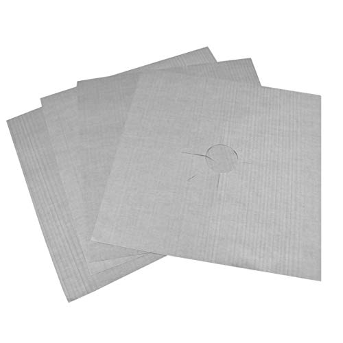 Papel de aluminio reutilizable 4 unids/lote protectores de estufa de gas cubierta/forro reutilizable antiadherente de silicona apto para lavavajillas-plata BCVBFGCXVB