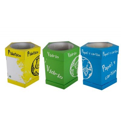 Papelera de Reciclaje | Pack Reciclaje en Cartón