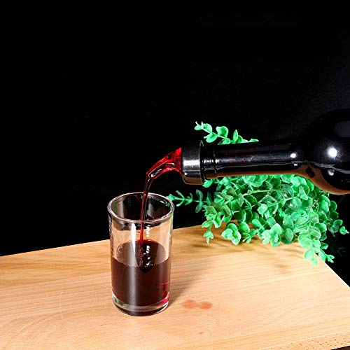 Paquete de 4 joli dosificador de botellas medido automático-dispensador de caño de flujo de botellas de vino de plástico duro caliente. dosificador de medidas de alcohol para bares rojo