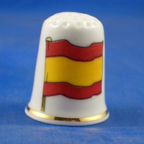 Para porcelana con punta de dedal Coleccionable de porcelana de la bandera de España