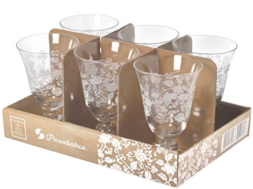 Pasabahce 846828 - Juego de 6 copas de vino de cristal para decoración de mesa