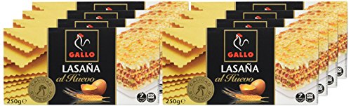 Pastas Gallo - Lasaña Huevo Paquete 290 g - [Pack de 8]