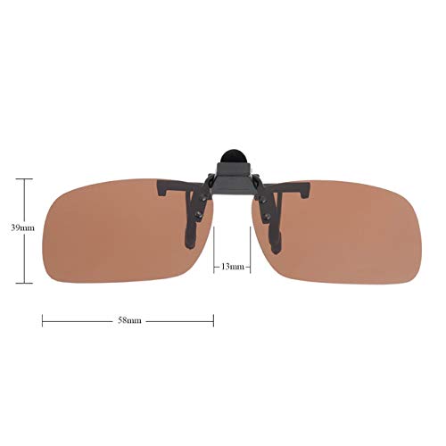PChero Gafas de Sol con Clip Polarizadas, para Conducir, Visión Nocturna, Deportes al Aire Libre ( Talla Grande, 4pcs/Amarillo + Gris + Marrón Oscuro + Verde Ooscuro)