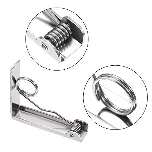 Peerless - Pinzas para mantel, de acero inoxidable, de metal, para mesa de picnic, para exteriores, grandes mesas de pícnic, fiestas, barbacoas, banquetes (4)