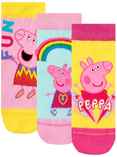 Peppa Pig Calcetines Paquete de 3 para Niñas Multicolor 24/26.5