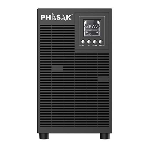 Phasak PH 9230 - Sistema de alimentación ininterrumpida (3000 VA, LCD, USB, SNMP, RJ45, RS-232)