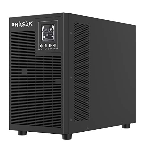 Phasak PH 9230 - Sistema de alimentación ininterrumpida (3000 VA, LCD, USB, SNMP, RJ45, RS-232)