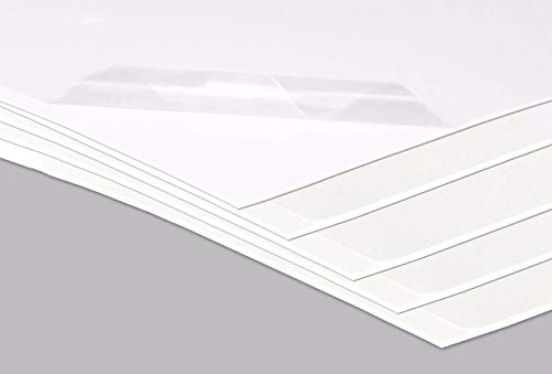 Placa de PVC duro de A + H Kunststoffe, de 2000 x 1000 mm, unilateral con protector de pantalla de 1 mm/2 mm, Blanco