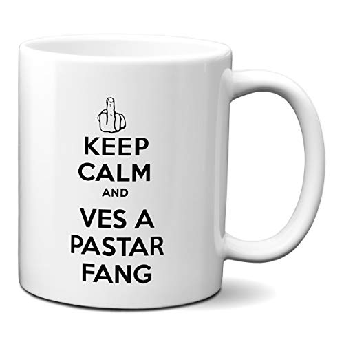 Planetacase Taza Keep Calm and Ves a Pastar Fang Frases Catalanas Cataluña - Taza Café Ceramica 330 mL