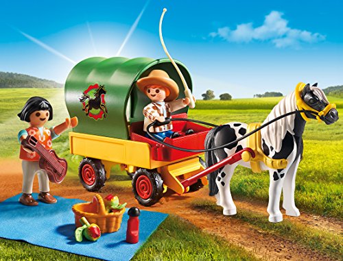 PLAYMOBIL Granja de Ponis - Picnic con Poni y Carro (6948)