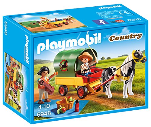 PLAYMOBIL Granja de Ponis - Picnic con Poni y Carro (6948)