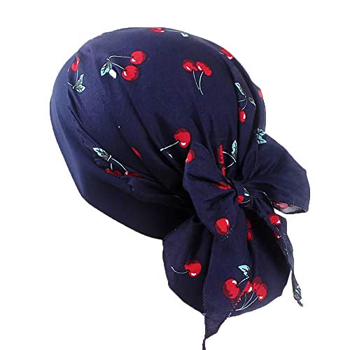 Pluto & Fox Turbante Gorra Pañuelo Para Cabeza De Tela De Mujer Para Cáncer Quimioterapia Chemo Oncológico Noche Pèrdida de Pelo Cabello (Diseño 5, 1)