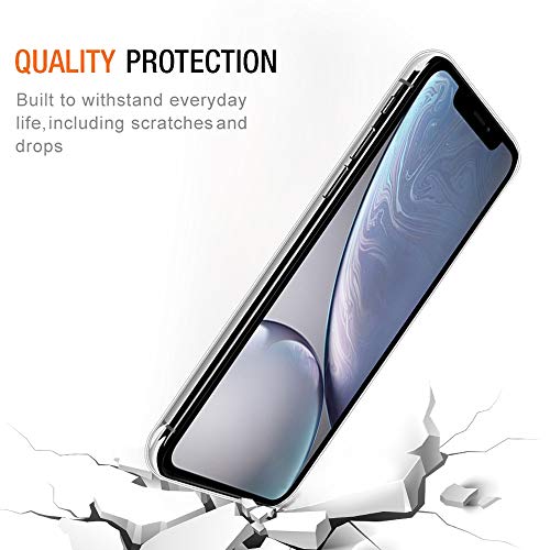 Pnakqil Funda iPhone XR, Silicona 3D Transparente con Dibujos Diseño Slim TPU Antigolpes Ultrafina de Protector Piel Case Cover Cárcasa Fundas para Movil Apple iPhoneXR, Marmol Blanca