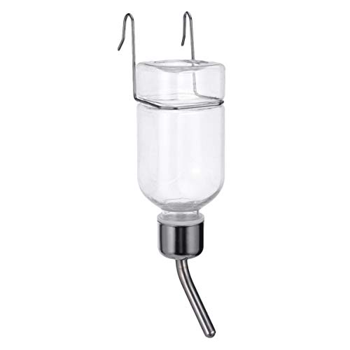 POPETPOP - Alimentador portátil para botellas de agua para hámster, pequeño animal automático, dispensador de agua para cobayas, conejo, chinchilla, pájaro, gato, talla S