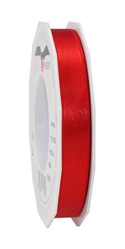 Prasent C.E, pattberg 15 mm 25 m de Cinta de Raso de Doble Cara, Rojo