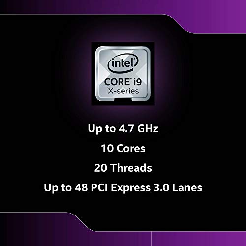 Procesador Intel Core i9-10900X Serie X de 10 núcleos con 3,7 GHz (hasta 4,7 GHz con Turbo Boost 3.0, LGA2066 X299 Series 165 W)