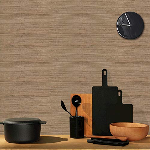 Profesticker Pegatina Muebles Vinilo Decorativo Adhesivo Armario Papel Pintado Auto-Adhesivo Alacena Vestuario Puerta Impermeable Prueba de Aceite Cocina Baño (20CM X 500CM) (Textura Madera Clara)