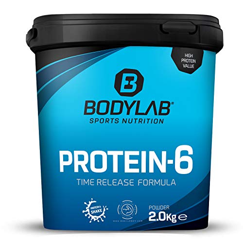 Protein-6 de Bodylab24 2 kg | Polvo de proteína multicomponente con 6 fuentes de proteína | Chocolate