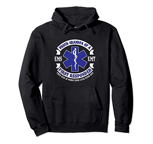 Proud Grandpa First Responder EMS EMT Novelty Gift Apparel Sudadera con Capucha