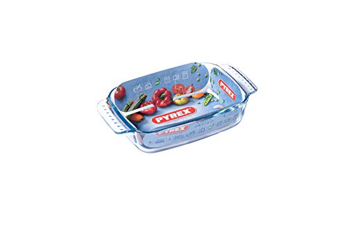 Pyrex Classic Vidrio - Fuente rectangular, 22 x 13 cm, transparente