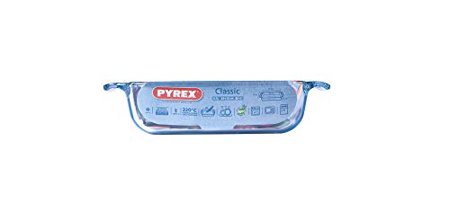 Pyrex Classic Vidrio - Fuente rectangular, 22 x 13 cm, transparente