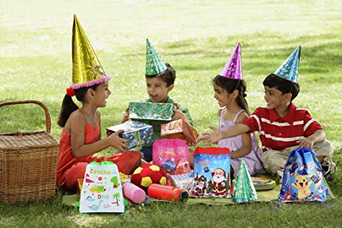 Qemsele Bolsa Mochilas Bolsas de cumpleaños 12Pcs Bolsas de Fiesta cordón dibujos animados mochila bolsas para cumpleaños niños y adultos la fiesta favorece la bolsa, rellenos bolsas fiesta (Frozen 9)