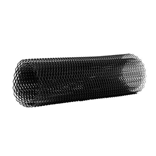 Qii lu 1 * Aleación de aluminio 6 * 12 mm Rejilla para automóvil ， Universal Car Front Grille Mesh Hoja Rejilla Cuerpo Parachoques Hexagonal Grill （Negro）