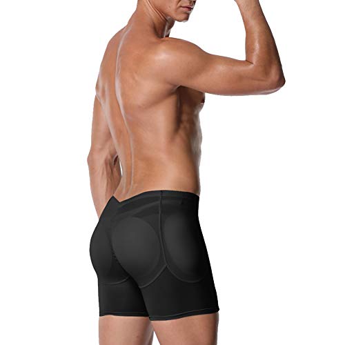 QQA Calzoncillo Boxer Relleno Trasero Aumentar el Volumen y Tamaño de glúteos y Levanta,M