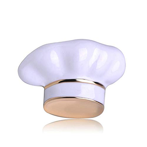 QSCVHU Recién Llegado   Chef Sombrero Forma Broche Esmalte Blanco Corsage Mujeres Hombres Niños Broches Chef Camarero Prendedores Sombreros Suéter Accesorios