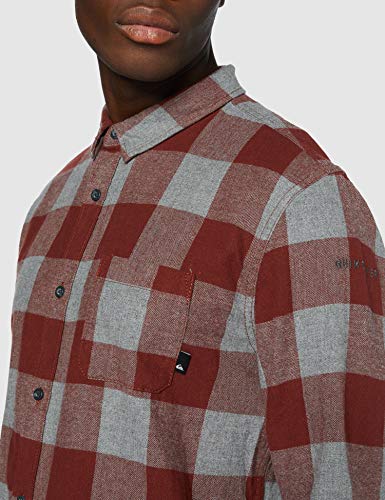 Quiksilver Motherfly Flannel-Camisa De Manga Larga para Hombre, Andorra Marra Mundi, S