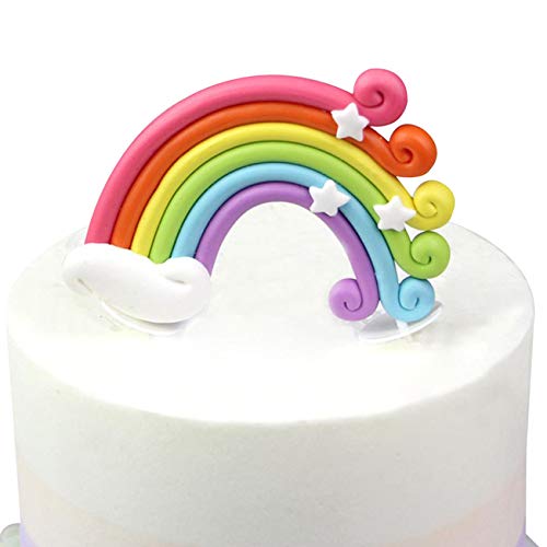 Rainbow Cake Topper - Púa para cupcakes, diseño de arcoíris