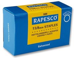 Rapesco Grapas - Caja de 5000 grapas 53/8 mm, para grapadoras manuales y de pared