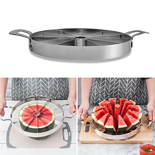 raspbery Fruta Melón Cantalupo Slicer Sandía Divisor Herramientas de Cocina Pesado Cortador de Acero Inoxidable para Cortar la Forma de Bola Fruta y verdura Adecuado